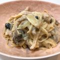 たまにゃん321's cooksnap of when they made きのことチキンの和風クリームパスタ.