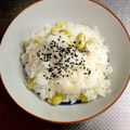 bbc's cooksnap of when they made 秘伝豆(青大豆)の炊き込みご飯.