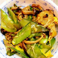 ana’s_kit's cooksnap of when they made オランダ豆（絹さや）とえのきの卵とじ.