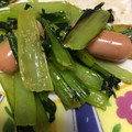 ラクラクダ's cooksnap of when they made 材料３つ♪簡単♪小松菜とウインナー炒め.