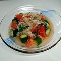 ぽんこ♡'s cooksnap of when they made トマトと蛇腹きゅうりの玉ねぎドレッシング.
