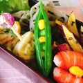 ❀akiko❀'s cooksnap of when they made スナップえんどうを可愛く♪キャラ弁に〜♪.