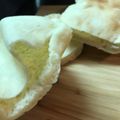 komkomsnow's cooksnap of when they made 手ごね＆トースターで簡単ピタパン☆.