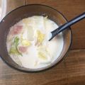 がびょう's cooksnap of when they made 白菜とベーコンとしめじのミルクスープ.