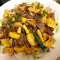 梅ちゃん～娘たちへ～'s cooksnap of when they made 筍と牛肉のオイスターソース炒め.