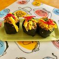 komutatata's cooksnap of when they made 焼肉のタレで☆おもてなしに一口おにぎり♪.