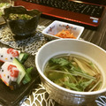 ♡ひな祭り♡'s cooksnap of when they made 味わい深い、ごぼうと椎茸と水菜のスープ.