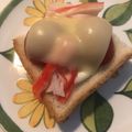 ラクラクダ's cooksnap of when they made 元気もりもり☆カニカマトマトトースト.
