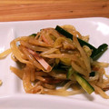 ミキ☆タケ's cooksnap of when they made レンジで☆もやしときゅうりとハムのナムル.