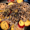 あいクマ☆'s cooksnap of when they made 蓮根のさつま芋の甘辛炒め◆副菜◆お弁当.