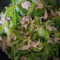 1男３女の４児の母's cooksnap of when they made さやえんどうと豚肉のバターソテー.