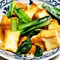 Jyohana's cooksnap of when they made 簡単ごま油とめんつゆ！小松菜厚揚げ煮浸し.