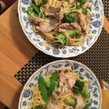 ﾌﾞﾚﾝﾀﾞ's cooksnap of when they made 使いきり！豚バラと絹さやの和風パスタ.