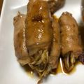 ✩かめたん✩'s cooksnap of when they made もやしの豚ロース巻き.