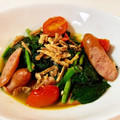 スーパーリンクス's cooksnap of when they made ソーセージとほうれん草とトマトの炒め物.