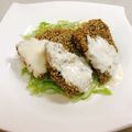 たぬkitchen's cooksnap of when they made フライパンで簡単☆鯵のごま衣焼き.