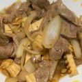 年中ねぼすけ's cooksnap of when they made 甘辛ラム肉のひらひらしょうが炒め.