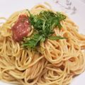 Itigoman's cooksnap of when they made ボール1つで♪さっぱり梅しそパスタ.