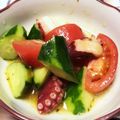 みず＊'s cooksnap of when they made タコときゅうりとトマトの柚子香味マリネ.