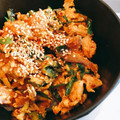 chax2's cooksnap of when they made 厚揚げ入り☆簡単☆豚キムチ♪♪.
