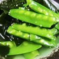 にゃ★にゃ's cooksnap of when they made 白だしで簡単♪絹さや＆わかめの煮物.