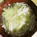 ぷっくりんご's cooksnap of when they made キャベツとえのきの味噌汁.