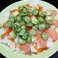 mtb2b's cooksnap of when they made スモークサーモンとアボカドのちらし寿司✿.