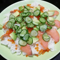 mtb2b's cooksnap of when they made スモークサーモンとアボカドのちらし寿司✿.