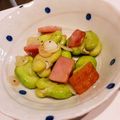 匿名です's cooksnap of when they made そら豆とベ−コンのにんにく炒め.