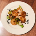 3yes's cooksnap of when they made えびと長ネギのガーリック炒め.