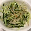 yumtas♥'s cooksnap of when they made ゴマ油で、きゅうりともやしのナムル❤.