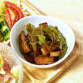 にきけん's cooksnap of when they made ふきとさつま揚げの炒めもの.