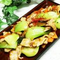 Dellaたん's cooksnap of when they made 豚肉とチンゲンサイのオイスターソース炒め.