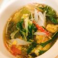 KAORULALA's cooksnap of when they made カニカマと水菜のお吸い物.