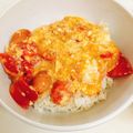 しぇりー＊あゆ's cooksnap of when they made お手軽！！ トマトとウインナーの卵とじ丼.