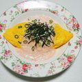 もぐ・ω・くま's cooksnap of when they made 明太子クリームソースのオムライス.