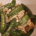 EmikoT's cooksnap of when they made 絹さやの卵とじ.