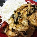 こころ_0722's cooksnap of when they made 鶏むね肉＆しめじ☆バター醤油炒め.
