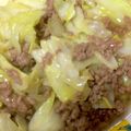 キャップとラム's cooksnap of when they made パパッとおかず☆キャベツとひき肉炒め.