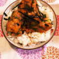 34miku's cooksnap of when they made 春鮭とさやいんげんのつくね丼.