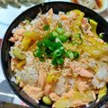 ユーロン's cooksnap of when they made 鮭とお沢庵の簡単混ぜご飯.