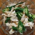 クックかわまい's cooksnap of when they made オクラとささみの梅肉和え.