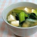 umemodoki's cooksnap of when they made 簡単朝食♬小松菜と豆腐 ワカメのお味噌汁.
