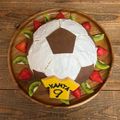 baby_grico's cooksnap of when they made サッカーボールケーキ.