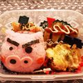 森野キノコ's cooksnap of when they made ぶりぶりざえもん♪キャラ弁♪♪.