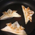 dasako山's cooksnap of when they made 春巻きの皮で☆オヤツ兜.