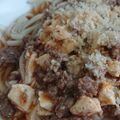 sakuration's cooksnap of when they made あまった麻婆豆腐deピリ辛チーズうどん♪.