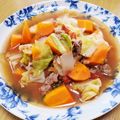 ねこのおかあさん☆'s cooksnap of when they made 牛肉とキャベツのスープ♪簡単コンソメなし.