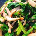 KAORULALA's cooksnap of when they made ほうれん草としめじとベーコンのソテー.