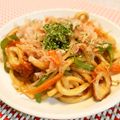 アイリッシュショコラ's cooksnap of when they made めんつゆ＆ソースで♪焼きうどん.